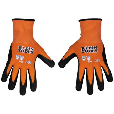 KLEIN TOOLS Knit Dipped Gloves, Cut Level A1, Touchscreen, X-Large 60673